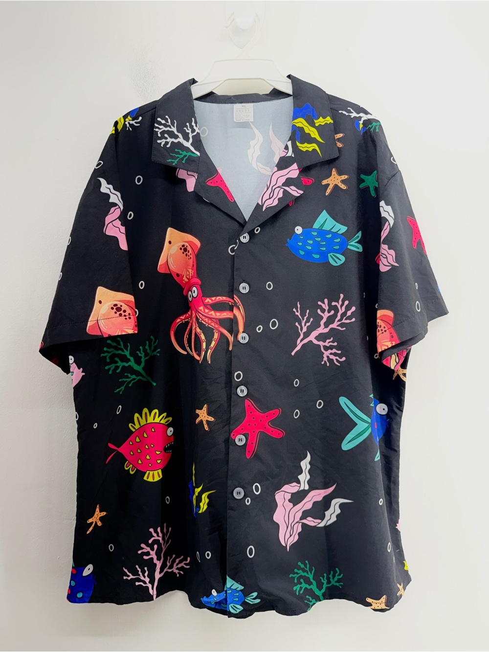 Unbranded Mens Multicolor Funny Humor Short Sleeve Button Hawaiian Shirt Size XL